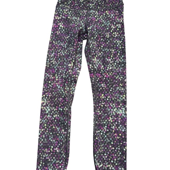 lululemon athletica Floral Leggings - Black and Purple - Picture 3 of 7